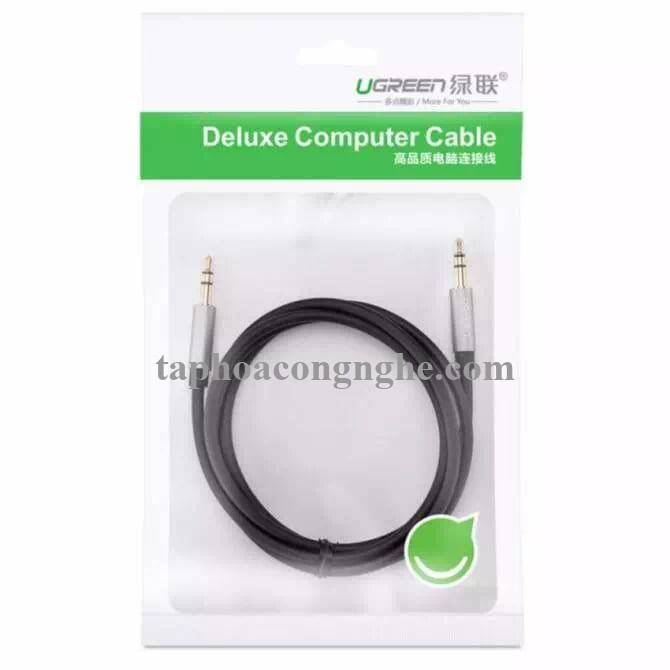 Ugreen 10736 3M màu Đen Cáp âm thanh 2 đầu 3.5mm dương dây tròn TPE cao cấp AV119 30010736